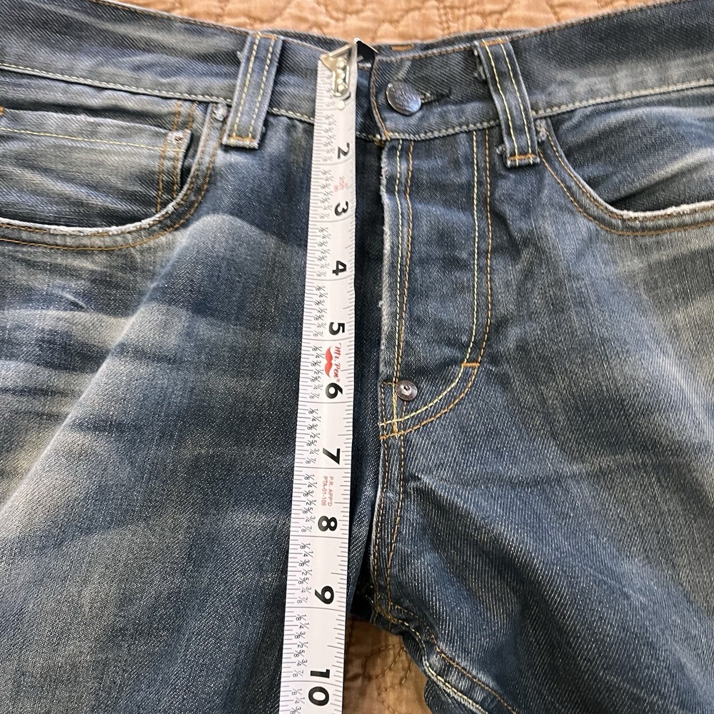 Gilded Age GA-1008Z Luxury Italian Denim Straight Leg 30x32 Green Stitch Accent - Picture 4 of 14
